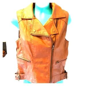 American Rag faux leather vest small